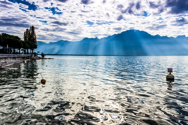 Lago Lemán, Montreux — Foto de Stock
