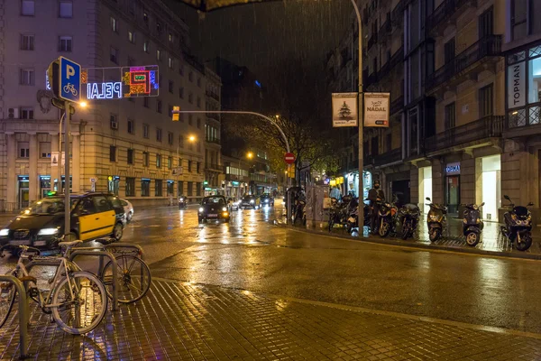 Desember, barcelona, regen — Stockfoto