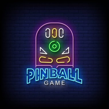 neon biçimli vektör illüstrasyonu tilt oyunu harfleri