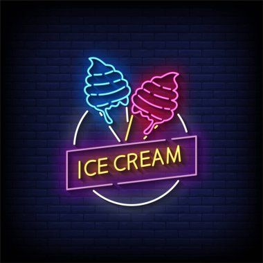 Dondurma - Neon reklam tabelası