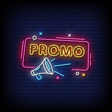 promo - Neon billboard sign illustration