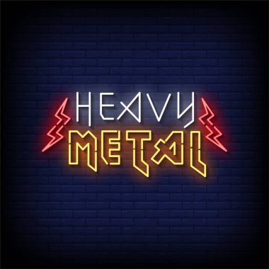 Heavy metal 'in neon simgesi