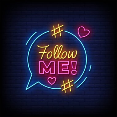 Neon simgesi beni takip et