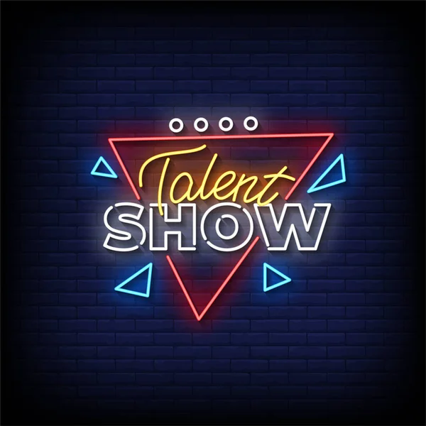 Neon Ikone Der Talentshow — Stockvektor