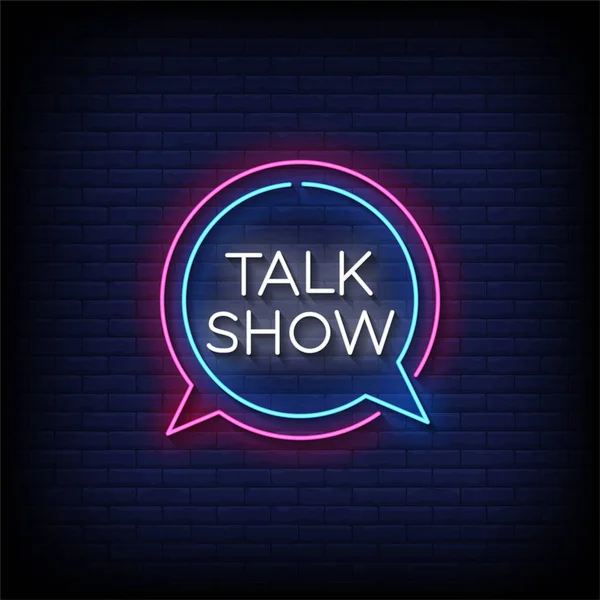 Neon Ikone Der Talkshow — Stockvektor