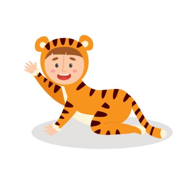 Kaplan kostümlü bir çocuk, sembol 2022.