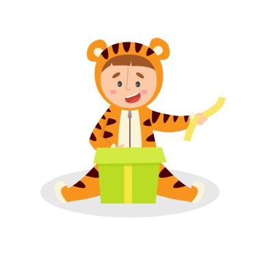 Kaplan kostümlü bir çocuk, sembol 2022.