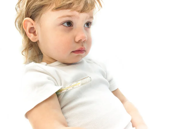 mercurial termometre küçük hasta bir çocukla