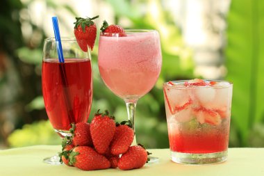 Strawberry Juice ,Soda and smoothie clipart