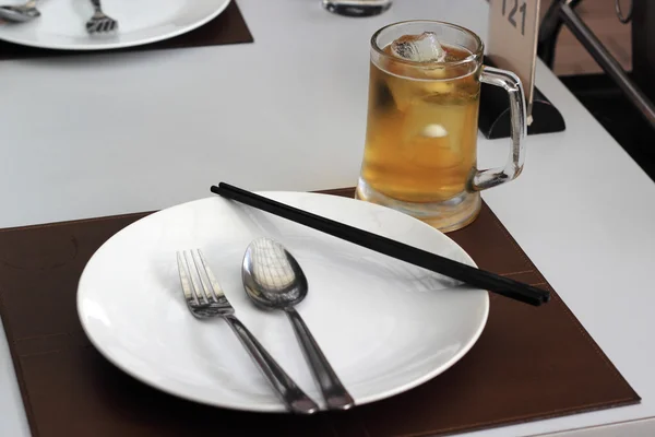 Zestaw stolik w restauracji — Zdjęcie stockowe