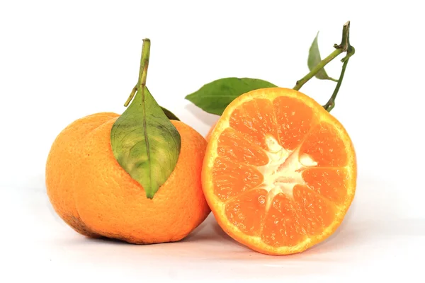 Group of orange and leaves — Stock Photo, Image