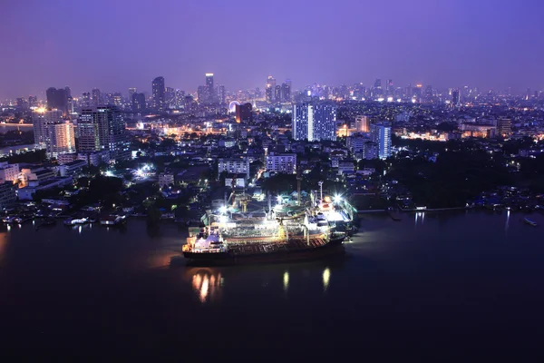 Port twilight üzerinde bangkok City — Stok fotoğraf