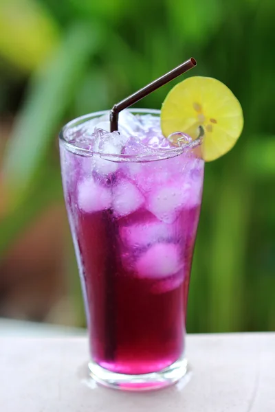 Butterfly pea juice with Lime — Stock Photo, Image