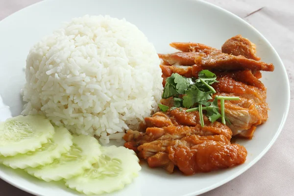 Poulet rôti au riz — Photo