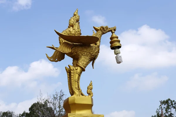 Golden swan lamp — Stock Photo, Image