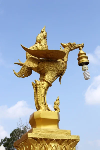 Golden swan lamp — Stock Photo, Image