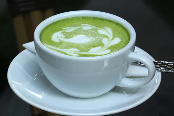 Chá verde latte — Fotografia de Stock