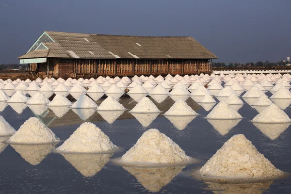 Mořská sůl v pánvi — Stock fotografie
