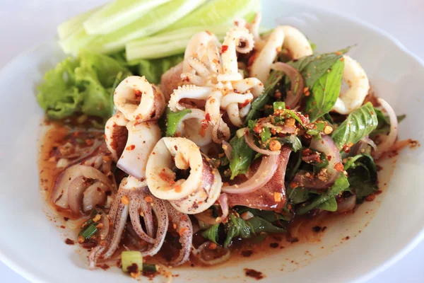 Thai style spicy squid — Stock Photo, Image