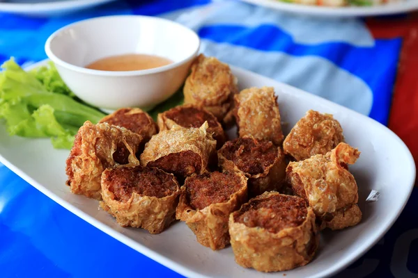 Pastel de carne de cangrejo frito —  Fotos de Stock