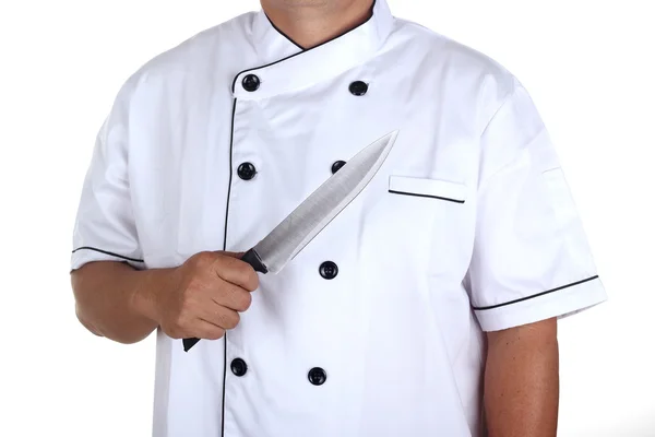 Chef anf faca — Fotografia de Stock