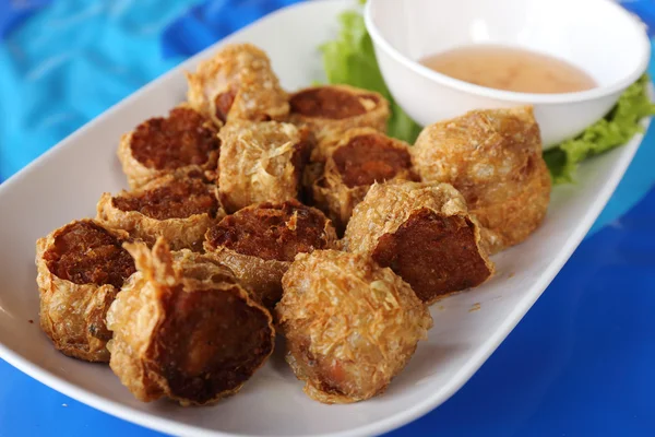 Deep fried crab meat roll cake — Stock Photo, Image