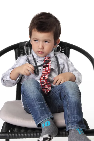 Kid with a stethoscope — Stock Photo, Image