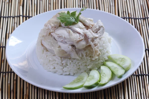 Steam chicken with rice — Stock Photo, Image