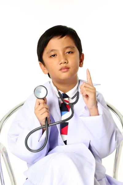 Kid with a stethoscope — Stock Photo, Image