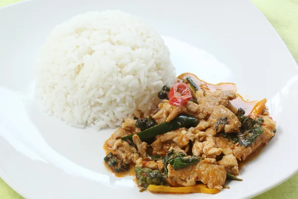 Pollo panang curry con ric — Foto de Stock