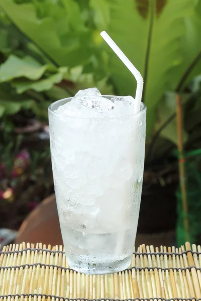 Glass of refreshing ice cube — Stock Photo, Image