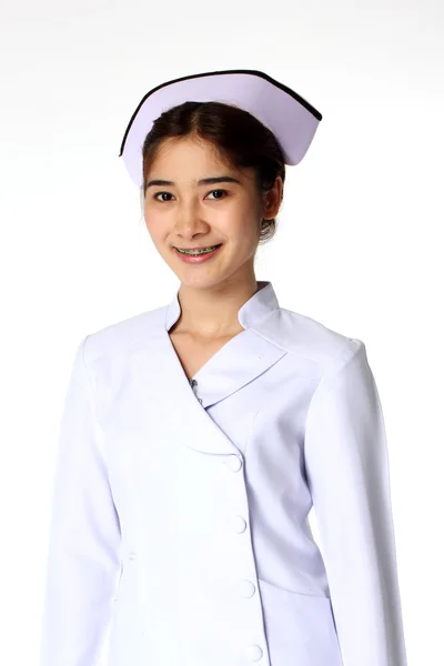 Verpleegkundige glimlachen — Stockfoto