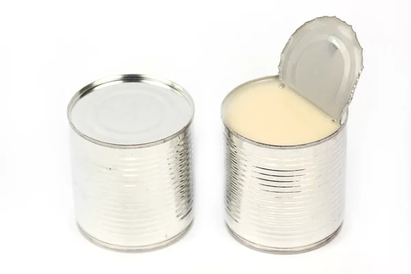 Can of sweetened condensed milk — Stock Photo, Image