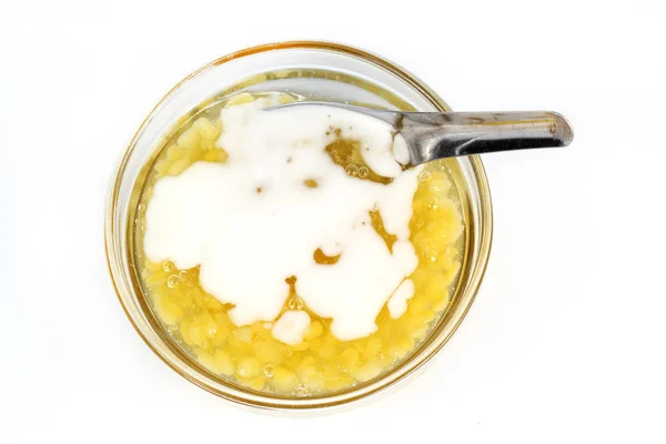 Pâte de haricot jaune sucrée au lait de crème de coco — Photo