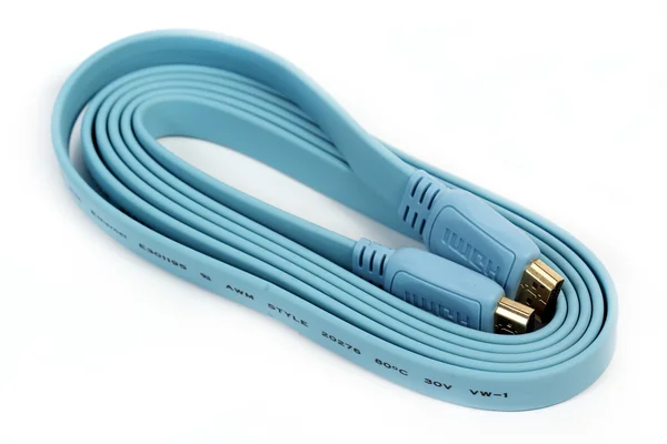 Niebieski kabel Hdmi — Zdjęcie stockowe