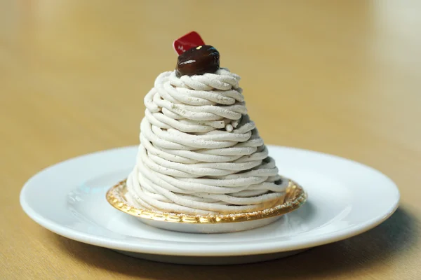 Mont blanc kek yakın çekim 