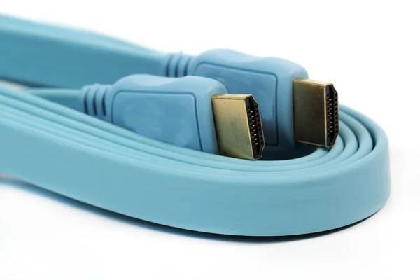 Cablu HDMI albastru — Fotografie, imagine de stoc