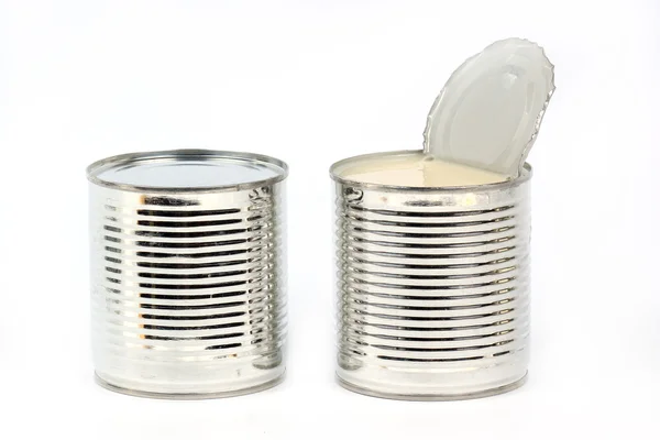 Can of sweetened condensed milk — Stock Photo, Image