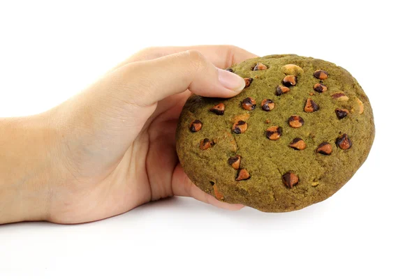 Yeşil çay kurabiye elde — Stok fotoğraf