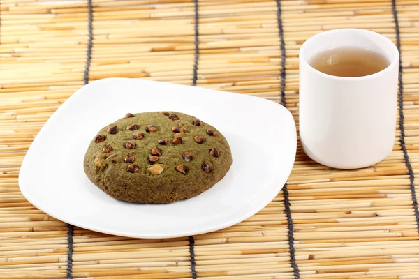 Cookie and hot tea — Stock Photo, Image