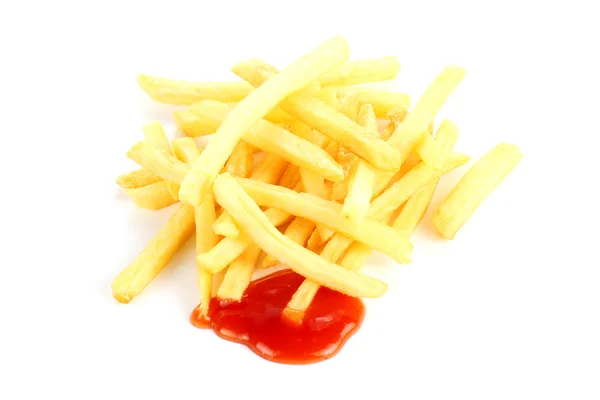 French fries and ketchup — Stock Photo, Image