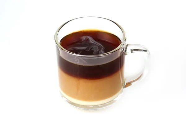 Kaffe med kondenserad mjölk — Stockfoto