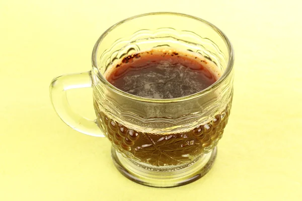 Glas hett svart kaffe — Stockfoto