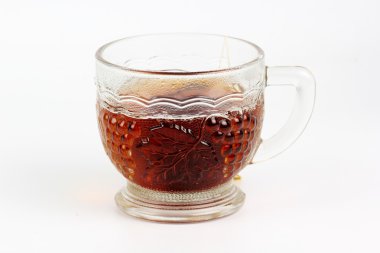 Bir bardak sıcak çay. 