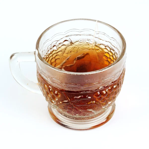 Vetro tazza di tè caldo — Foto Stock