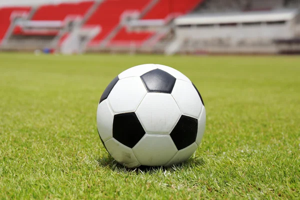 Soccer ball on the field — Stock Photo, Image