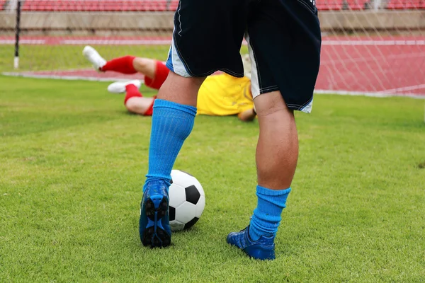 Player running with ball — Stock Photo, Image