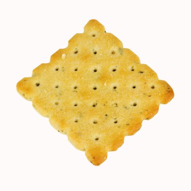 Bisküvi üzerine beyaz izole 