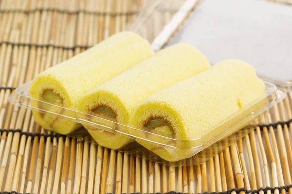 Pandan roll cake — Stock Photo, Image