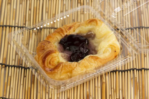 Danish pastry with blueberries jam — Stock Photo, Image